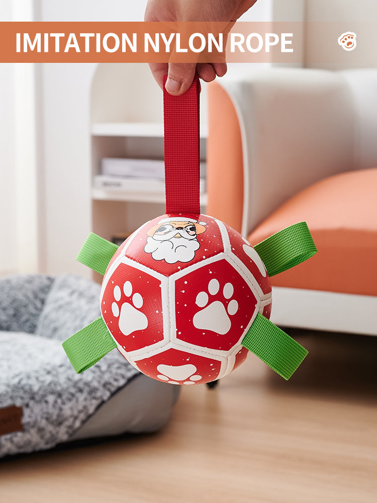 Dog Soccer Balls Toy With Sraps