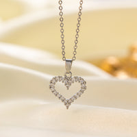 Full Diamond Love Heart Steel
