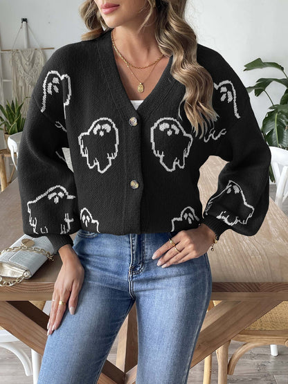 Halloween Ghost Loose Sweater