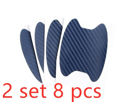 4pcs Set Of Door Stickers Carbon Fiber