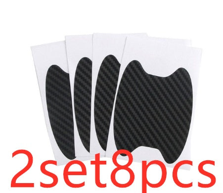 4pcs Set Of Door Stickers Carbon Fiber