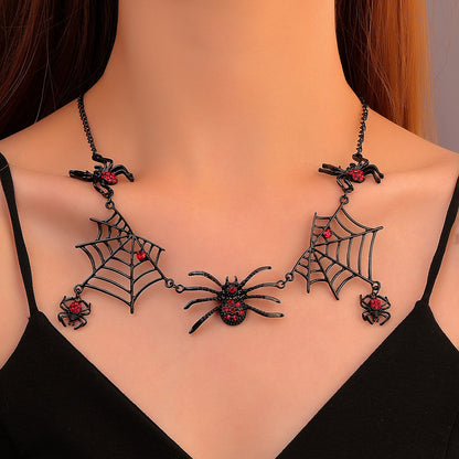 Halloween Spider Web Necklace