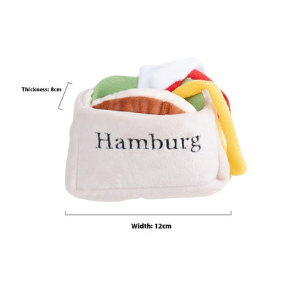 Hamburger Ringing Toy for Pets