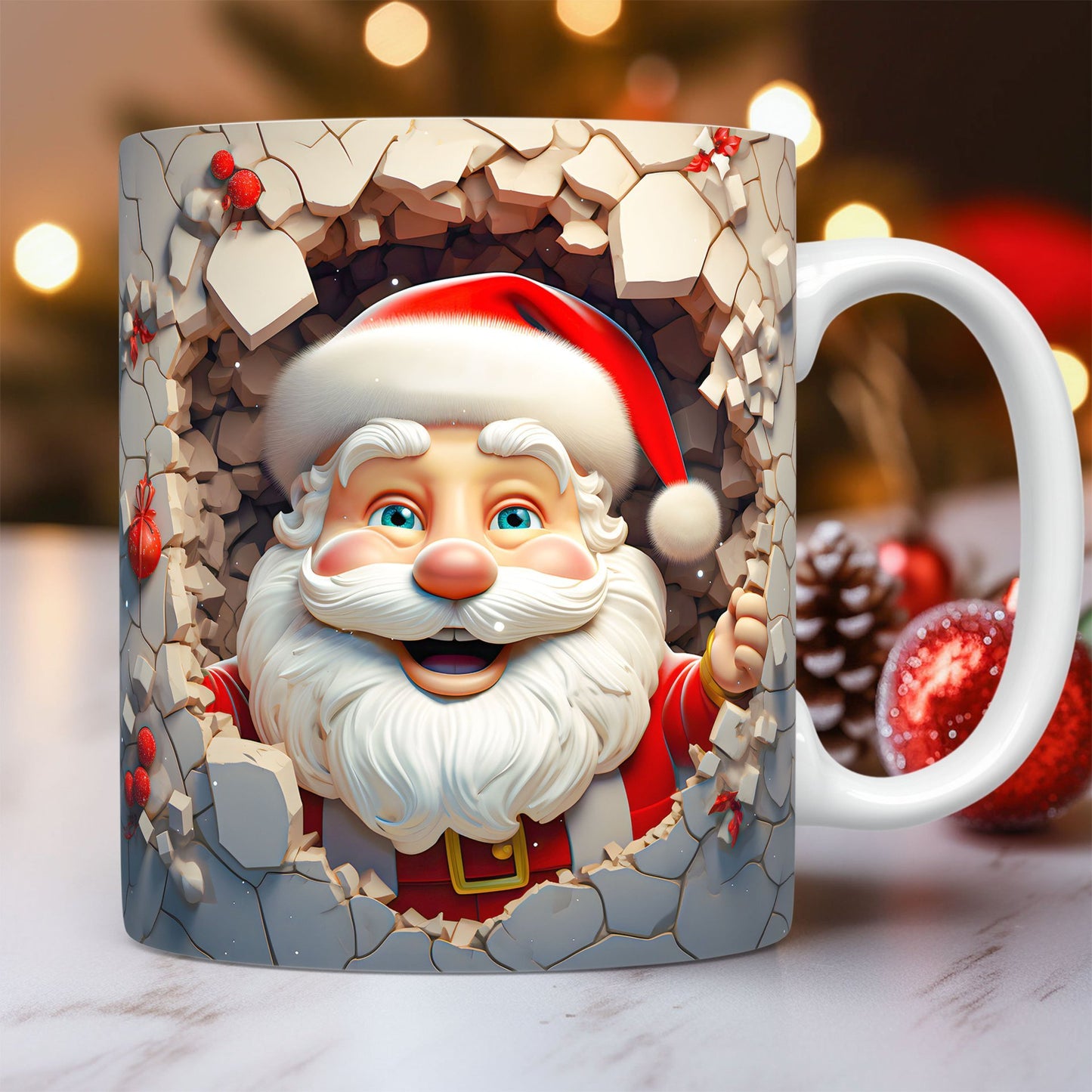 3D Christmas Ceramic Mug