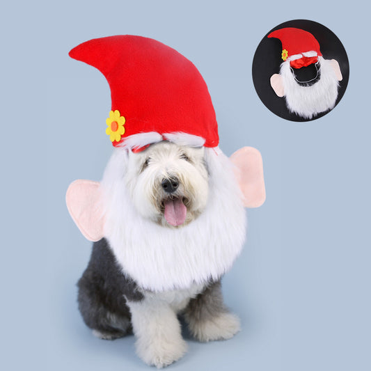 Beard Christmas Hat for Pets