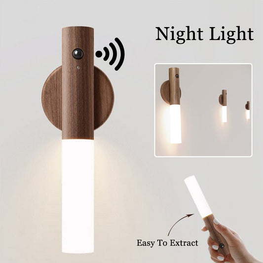 LED USB Magnetic Wood Night Light