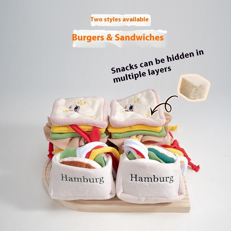 Hamburger Ringing Toy for Pets