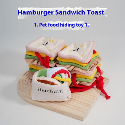 Hamburger Ringing Toy for Pets