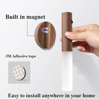 LED USB Magnetic Wood Night Light