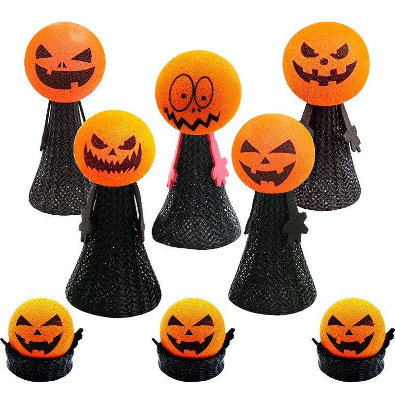 Halloween Pumpkin Head Bouncing Doll