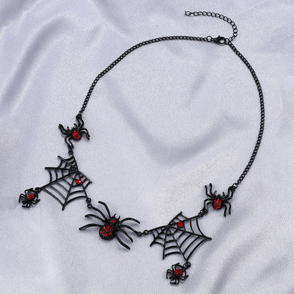 Halloween Spider Web Necklace