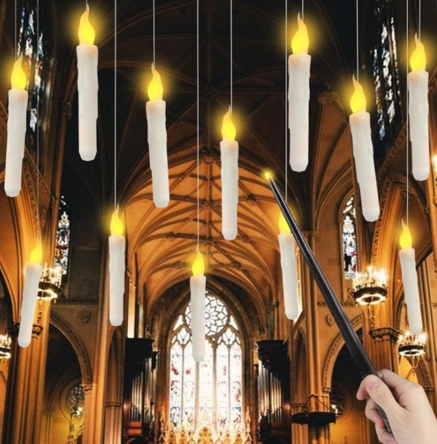 Floating LED Candles With Magic Wand