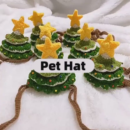 Pet Christmas Handmade Woolen Hat Pet Hat